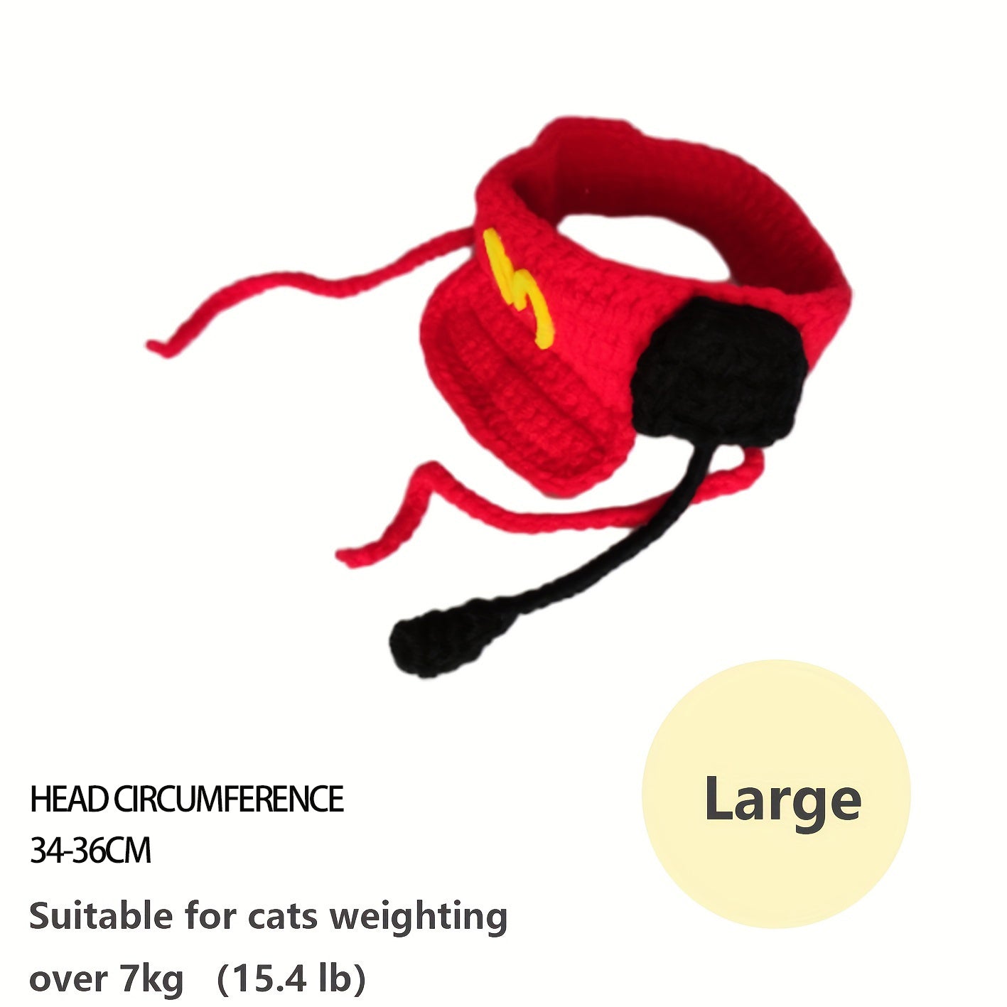 KFX-0249149 Handmade Cotton Knitted Chef Hat and Sweater Set for Small to Medium Cats and Dogs
