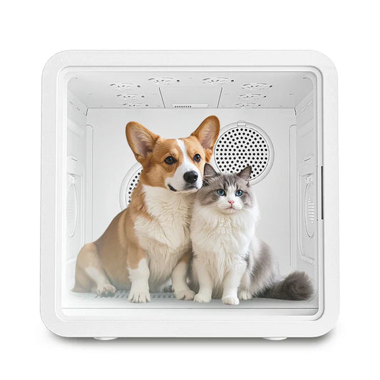 KFX-024915 Pet Dryer Box for Small Cats and Dogs - ABS Material with 360 Degree Temperature Control