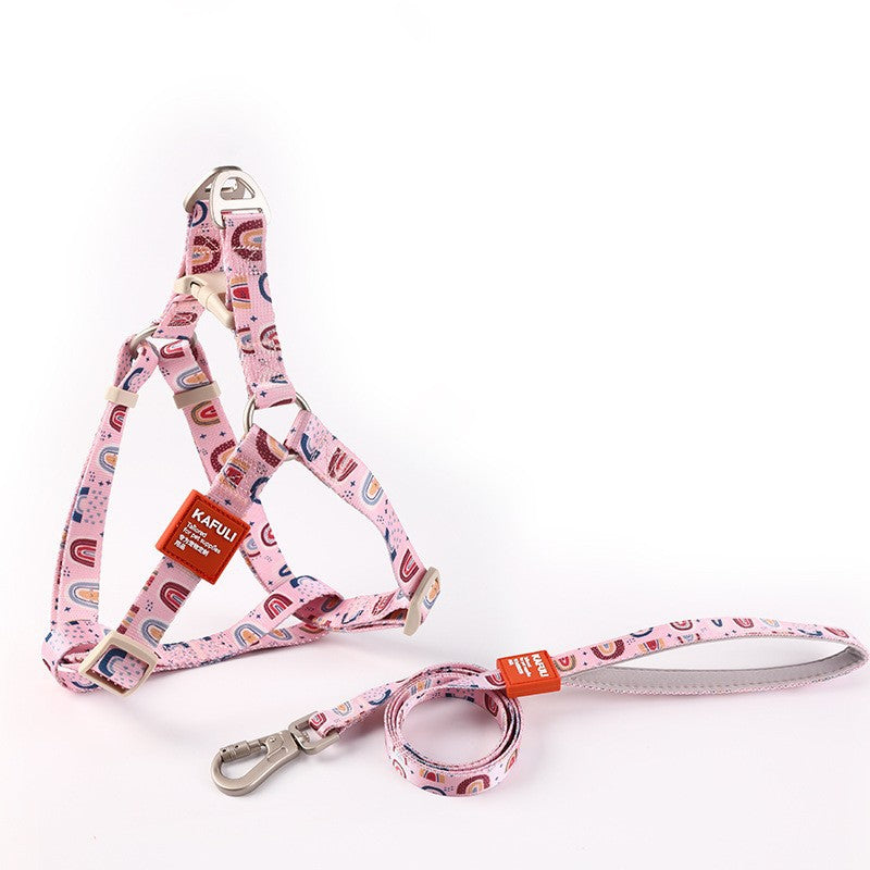 KFX-0251453 Pet Supplies Adjustable Dog Vest with Traction Rope – Available in Blue, Pink, Green
