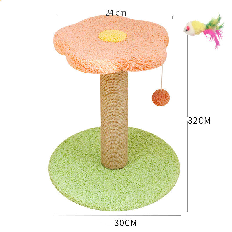 KFX-0251837 Cat Scratcher with Sisal Winding and Stable Solid Wood Base - Multiple Designs Available