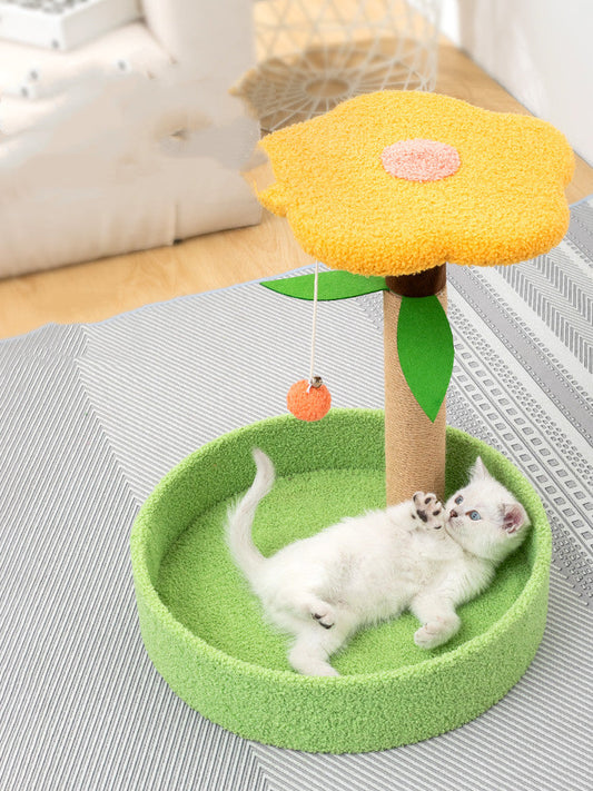 KFX-0251837 Cat Scratcher with Sisal Winding and Stable Solid Wood Base - Multiple Designs Available