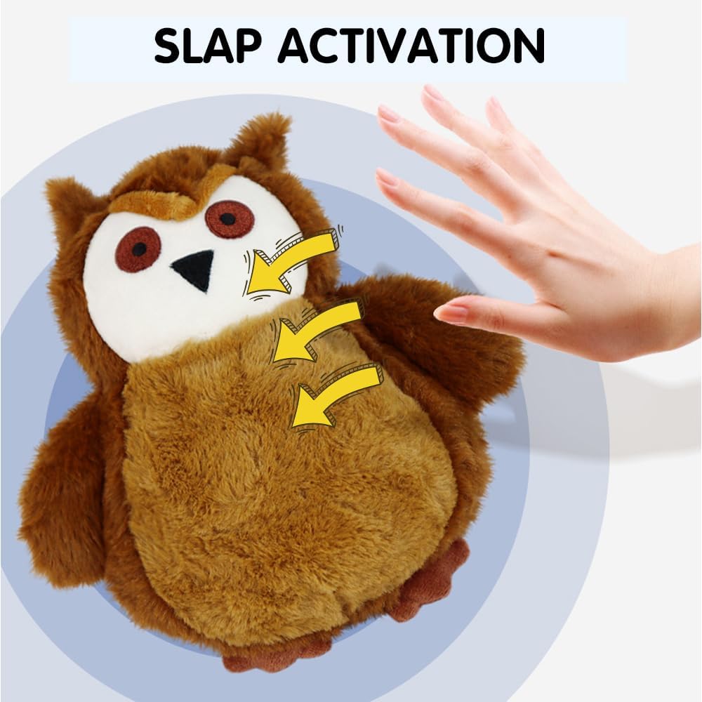 KFX-0253117 Interactive Rechargeable Pet Plush Toy with Sounds for Dogs - Engaging Moving Chew Toy for Teething and Exercise