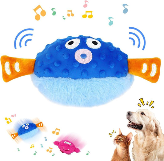 KFX-0253117 Interactive Rechargeable Pet Plush Toy with Sounds for Dogs - Engaging Moving Chew Toy for Teething and Exercise