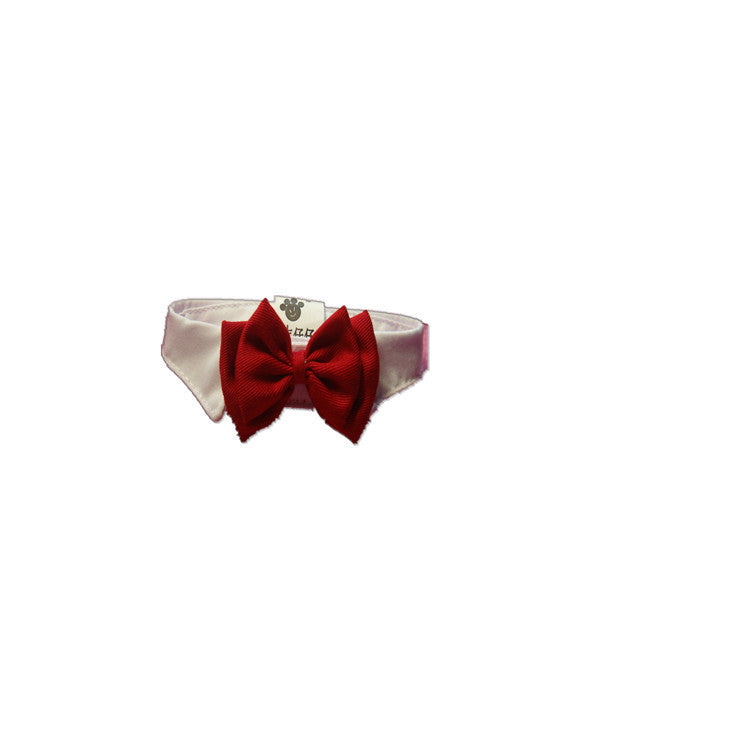 KFX-0253885 Red Butterfly Festival Cotton Bow Tie for Pet Collar - Adjustable Size, Stylish Design