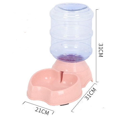 KFX-0255421 Automatic Dog Food Dispenser - 1.8L Puzzle Feeding Device in Apricot, Green, and Powder Colors