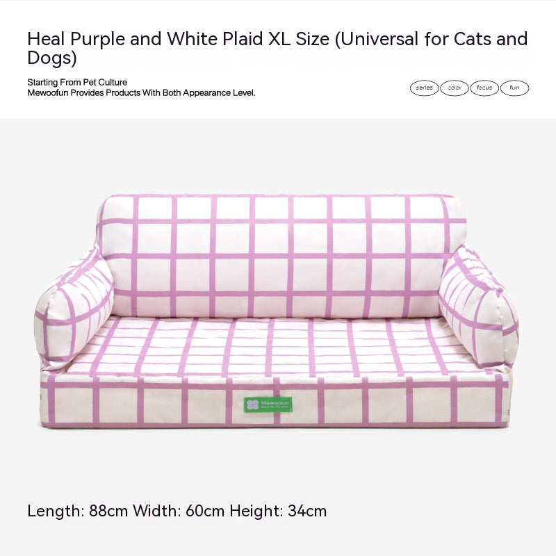 KFX-0255677 Waterproof Removable Memory Foam Pet Sofa in Eggshell Color