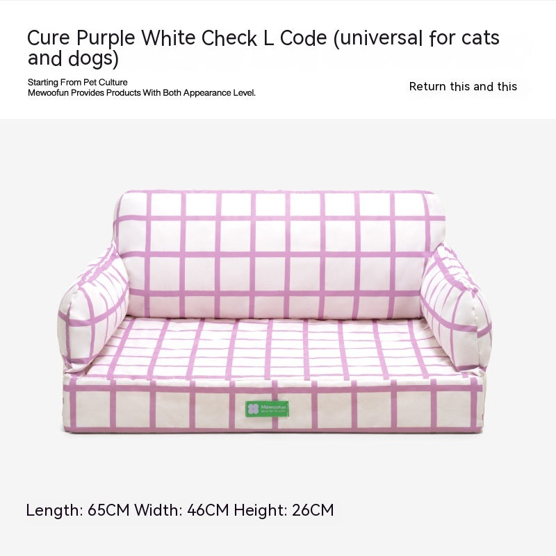 KFX-0255677 Waterproof Removable Memory Foam Pet Sofa in Eggshell Color
