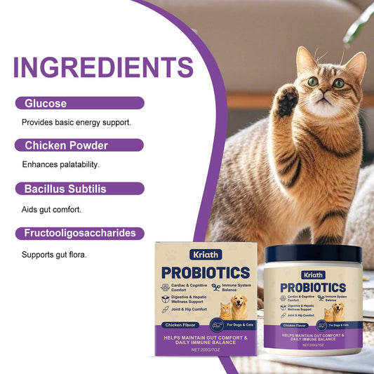 KFX-0257469 Probiotic Powder for Pet Digestive Health with Chicken and Prebiotic Ingredients