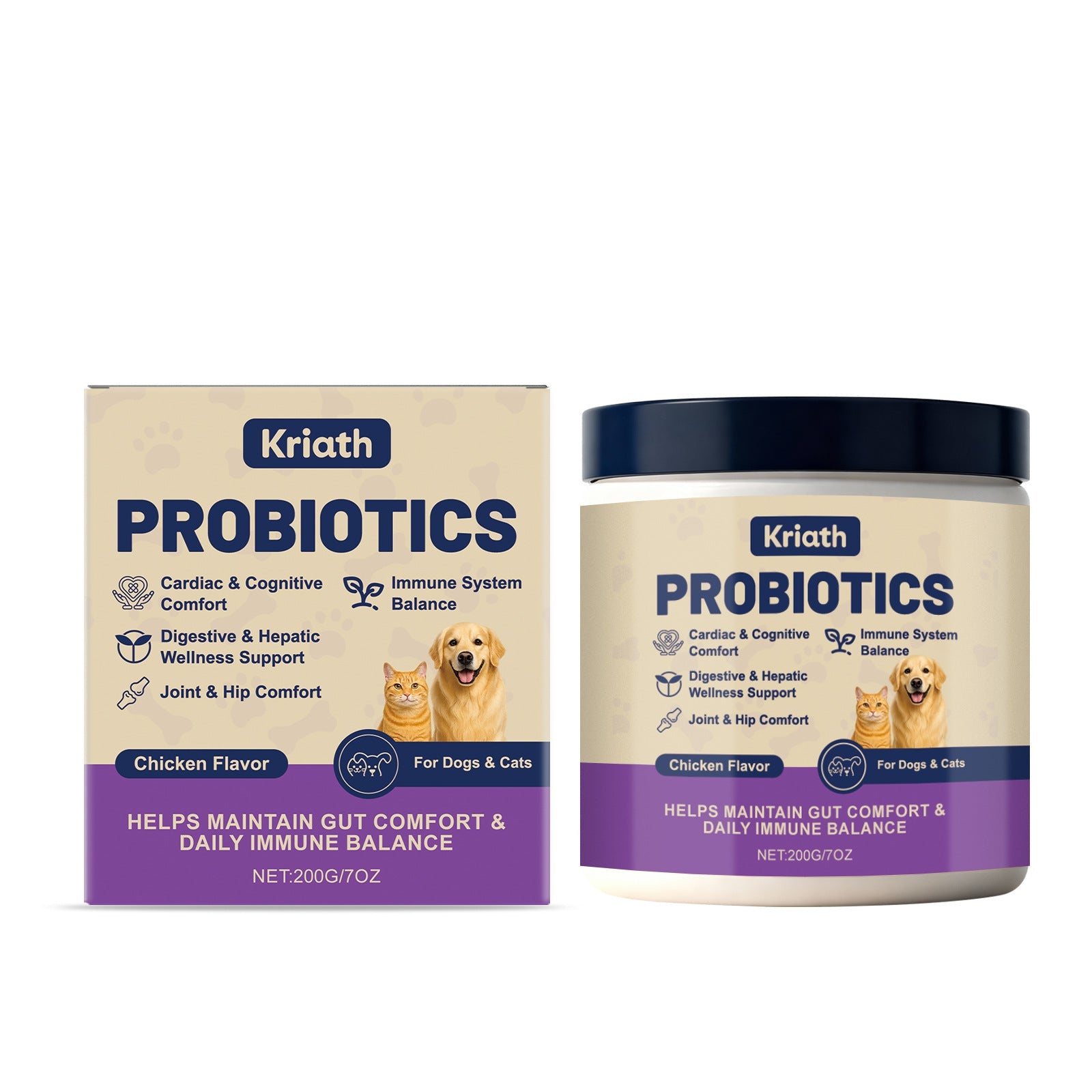 KFX-0257469 Probiotic Powder for Pet Digestive Health with Chicken and Prebiotic Ingredients