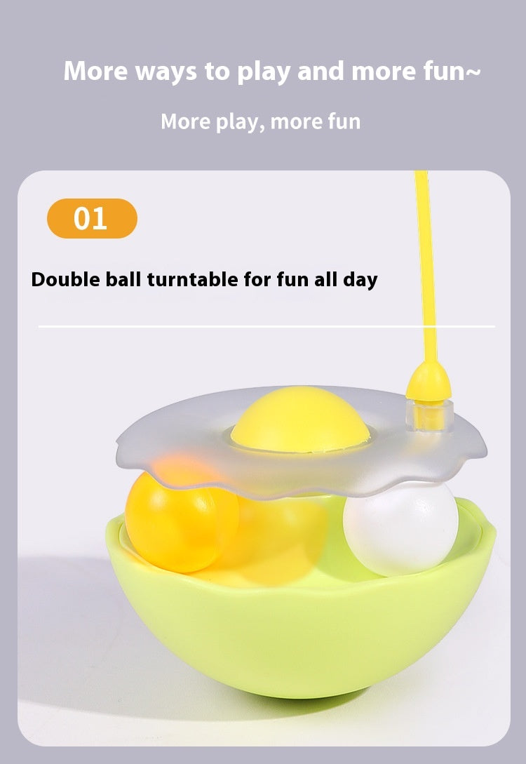 KFX-0258237 Interactive Cat Toy with Feather Teaser, Tumbler and Catnip Ball - Fun and Engaging Play for Kittens