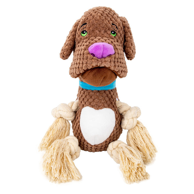 KFX-0259005 Large Interactive Plush Dog Toy with Sound Paper – Bite-Resistant Molar Chew for Puppies and Dogs
