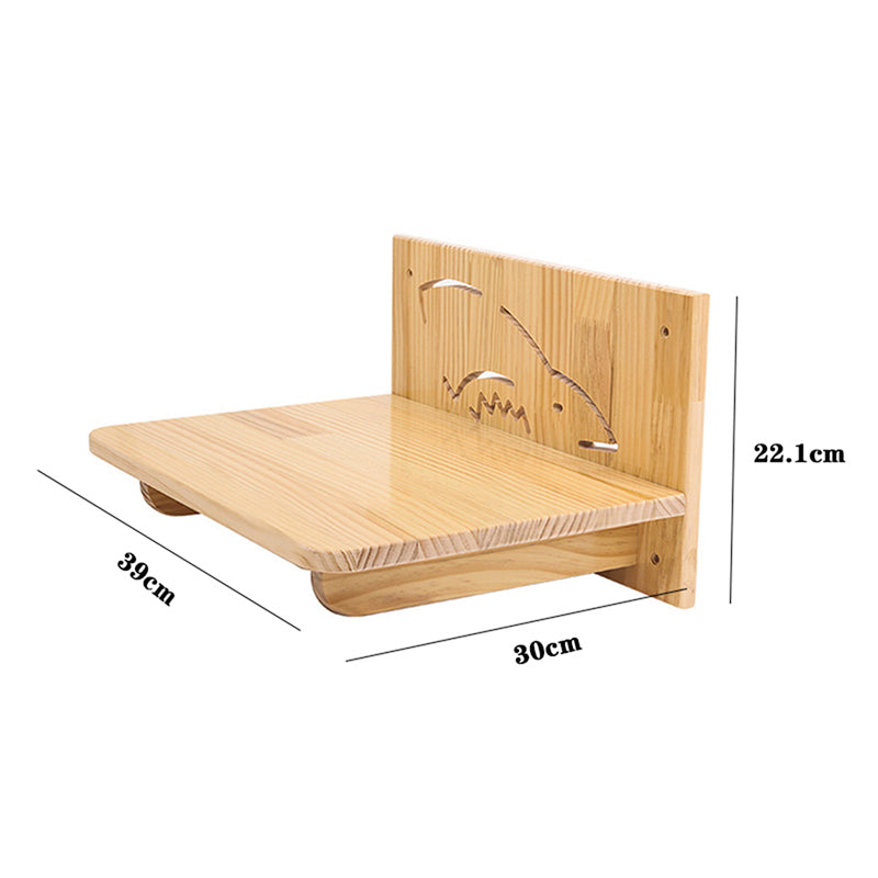 KFX-0260669 Pine Solid Wood Cat Wall Climbing Frame with Multi-Layer Platforms and Scratch-Resistant Hemp Rope