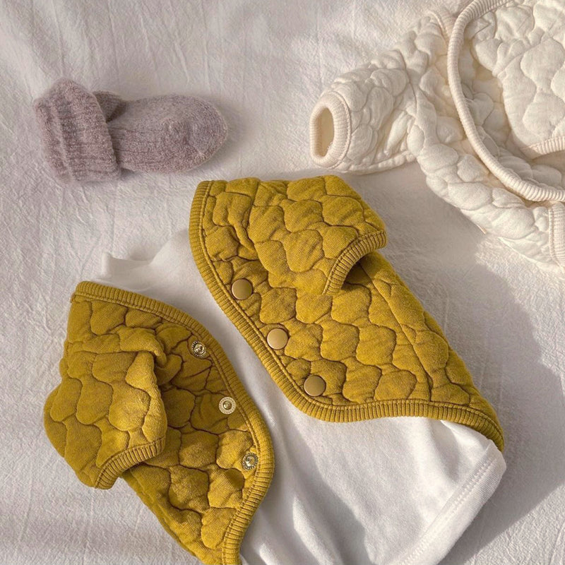 KFX-0261821 Thickened Cotton Pet Coat for Dogs and Cats with Scarf Options in Yellow, Off-white, and Floral Designs