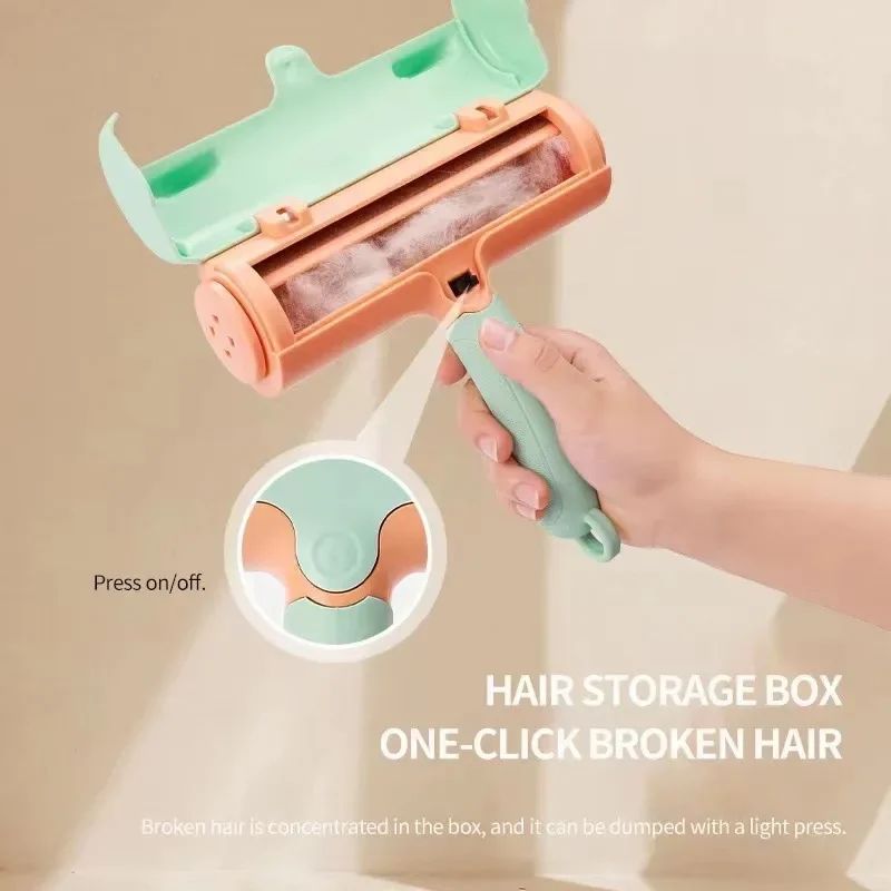 KFX-0262973 Two-Way Pet Hair Removal Brush with Non-Slip Handle and Washable Design for Clothing and Furniture Cleaning