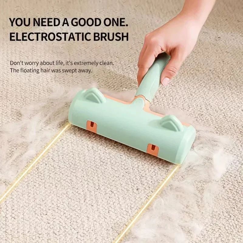 KFX-0262973 Two-Way Pet Hair Removal Brush with Non-Slip Handle and Washable Design for Clothing and Furniture Cleaning