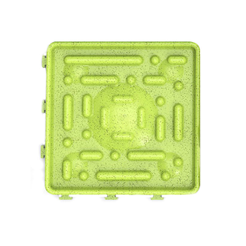KFX-0263357 Tricolor Dog Feeding Tray with Licking Plate - 15x15x7.5 cm Plastic Design
