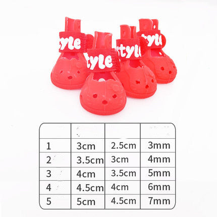 KFX-0263997 Dog Summer Sandals in Cow Leather with Comfortable Fabric Upper and Grape Granule Design
