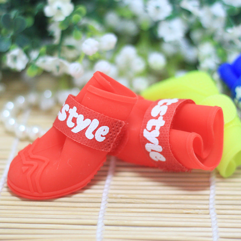 KFX-0263997 Dog Summer Sandals in Cow Leather with Comfortable Fabric Upper and Grape Granule Design