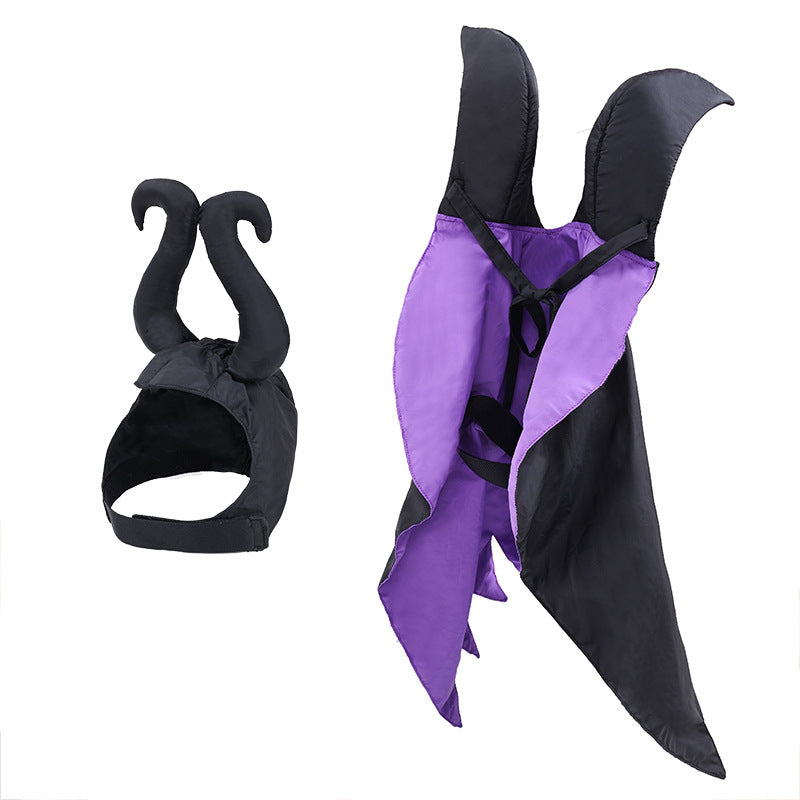 KFX-0264765 Black Halloween Dog Cloak and Hat Costume for Pets