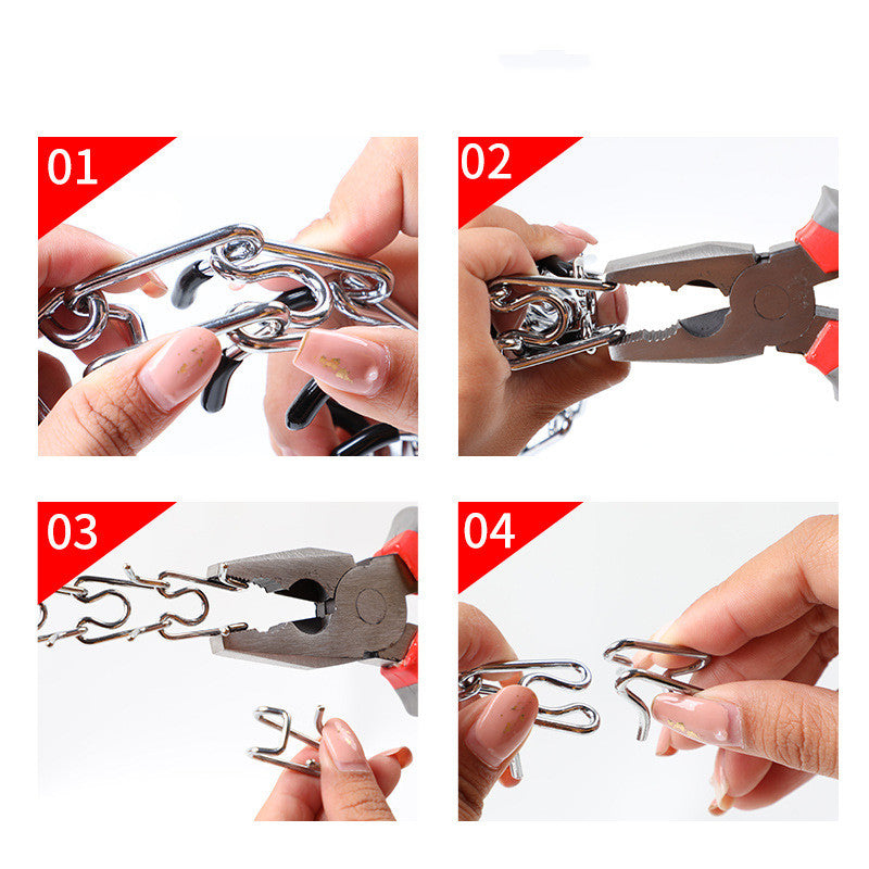 KFX-0265149 Dog Training Stimulating Chain with Zinc Alloy Buckle - Various Sizes Available (2.5mm to 4.0mm)