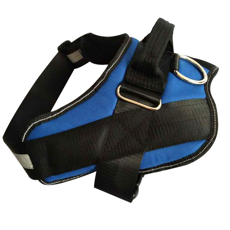 KFX-0266429 Adjustable Pet Chest Strap with Leash - Multiple Sizes Available in Blue, Black, Red, and Purple