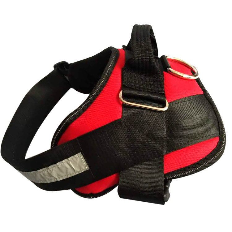 KFX-0266429 Adjustable Pet Chest Strap with Leash - Multiple Sizes Available in Blue, Black, Red, and Purple