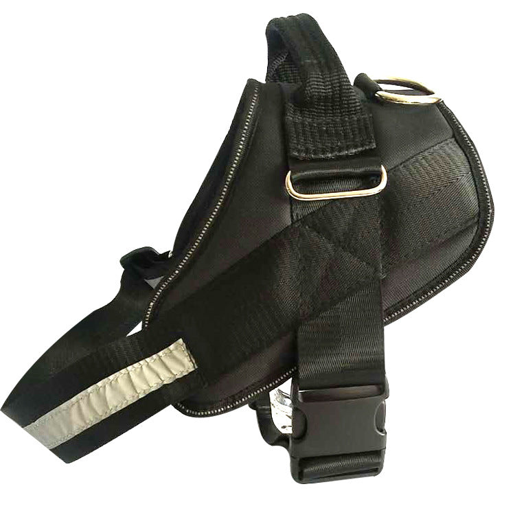 KFX-0266429 Adjustable Pet Chest Strap with Leash - Multiple Sizes Available in Blue, Black, Red, and Purple