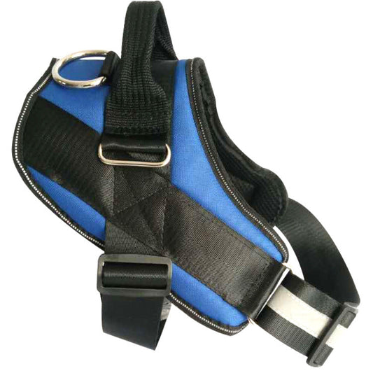 KFX-0266429 Adjustable Pet Chest Strap with Leash - Multiple Sizes Available in Blue, Black, Red, and Purple