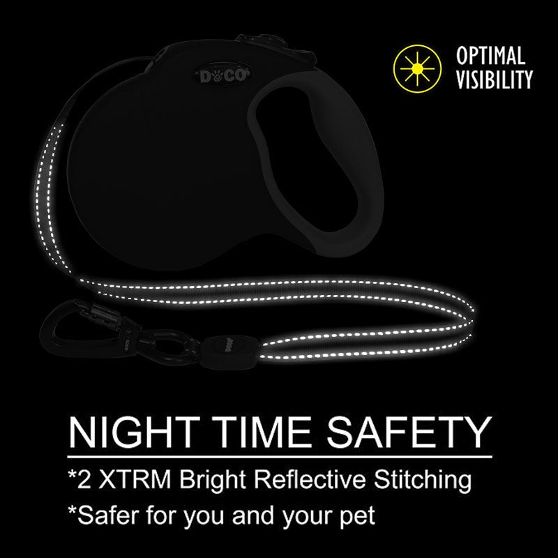 KFX-0266941 Reflective Automatic Retractable Dog Leash - Durable Nylon and ABS Material, 3 Colors Available