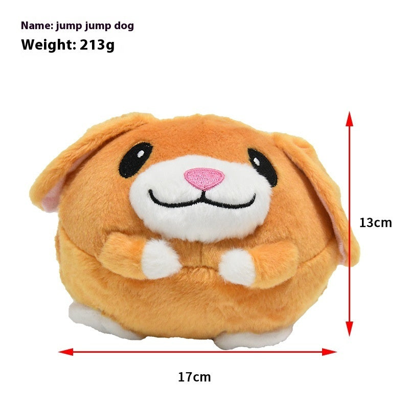 KFX-0272573 USB Rechargeable Pet Electric Molar Tooth Cleaning Toy with Soft Velvet Fabric
