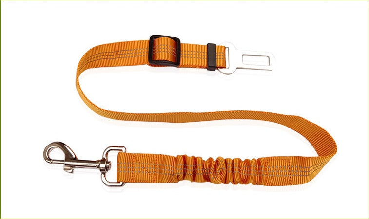 KFX-0272701 Adjustable Pet Traction Rope for Car Seat Belt - Nylon Safety Strap in Various Colors