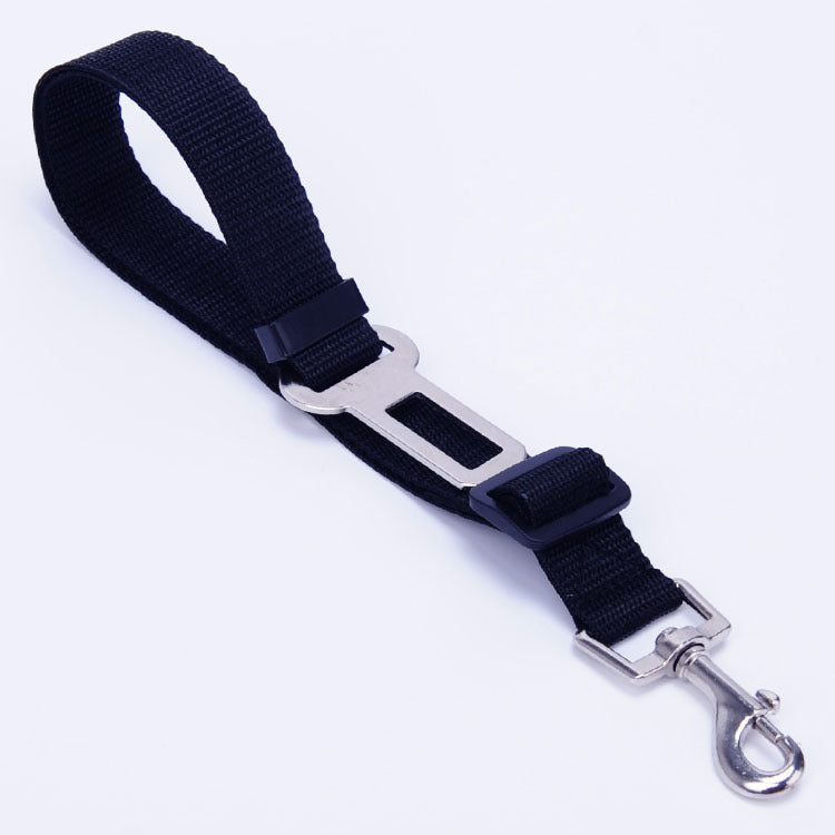 KFX-0272701 Adjustable Pet Traction Rope for Car Seat Belt - Nylon Safety Strap in Various Colors