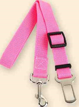 KFX-0272701 Adjustable Pet Traction Rope for Car Seat Belt - Nylon Safety Strap in Various Colors
