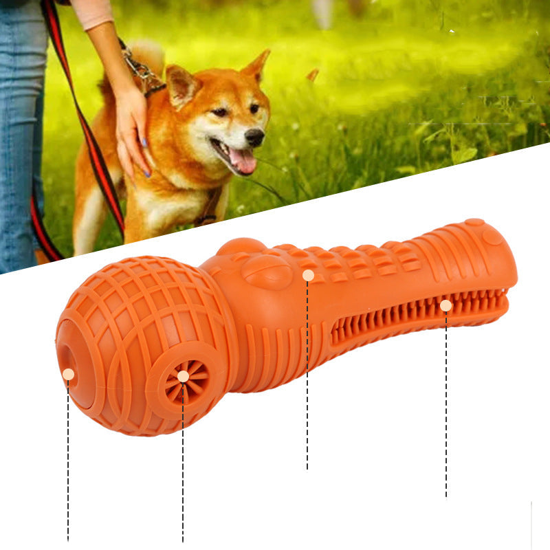 KFX-0273725 Simulated Molar Chew Stick with Sound for Dogs - TPR Material, Available in Blue, Orange, Green