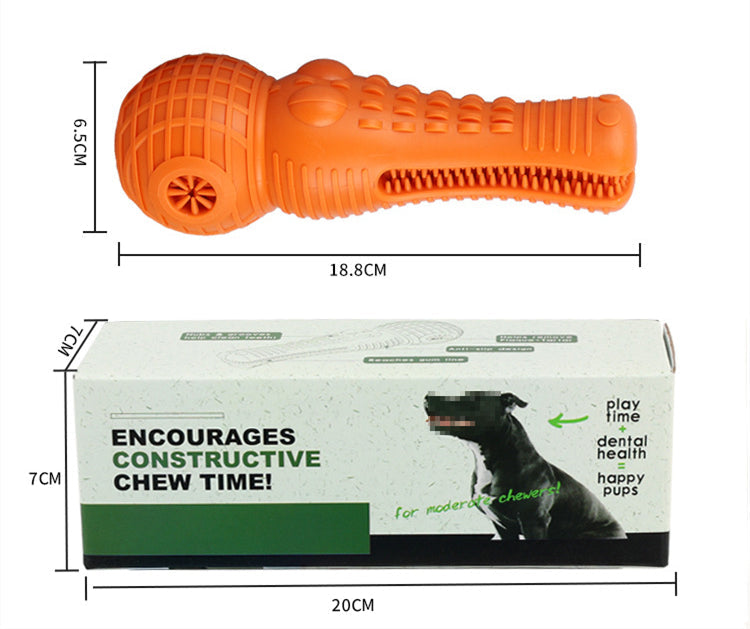 KFX-0273725 Simulated Molar Chew Stick with Sound for Dogs - TPR Material, Available in Blue, Orange, Green