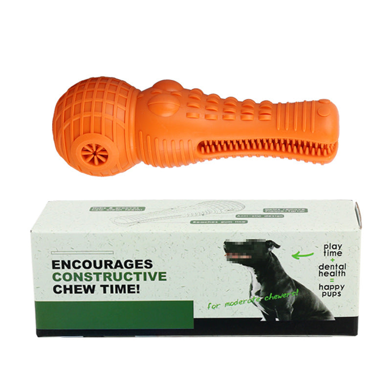 KFX-0273725 Simulated Molar Chew Stick with Sound for Dogs - TPR Material, Available in Blue, Orange, Green