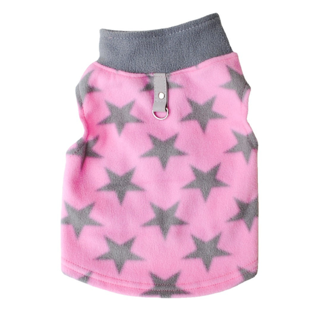 KFX-0277053 Cozy Polar Fleece Dog Jacket with Buckle in Various Colors and Sizes