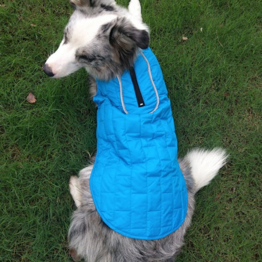 KFX-0278333 Double Color Checker Jacket for Pets - Autumn and Winter Apparel in Red, Blue, and Purple, Sizes S-XXL