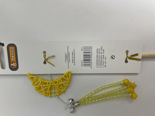 KFX-0279485 Crescent-Shaped Cat Teaser Toy for Engaging Playtime