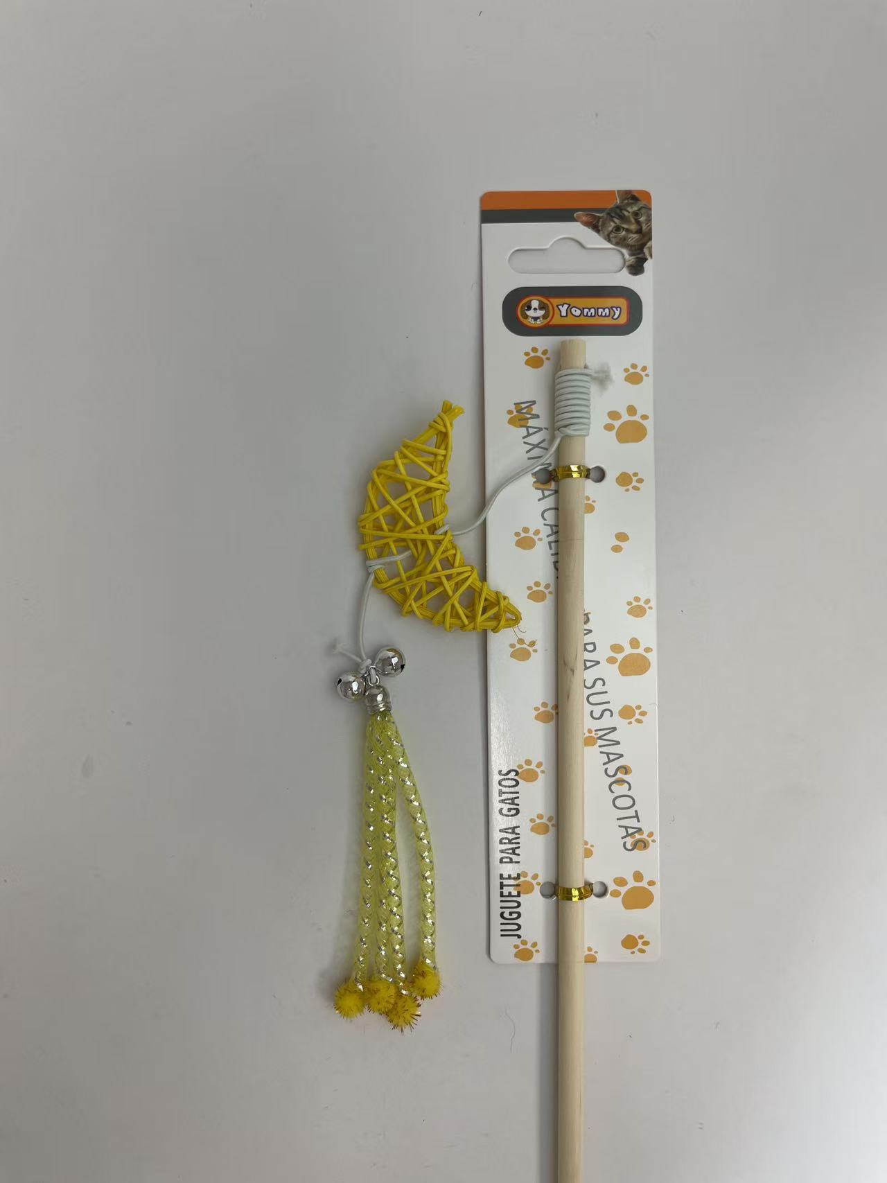 KFX-0279485 Crescent-Shaped Cat Teaser Toy for Engaging Playtime