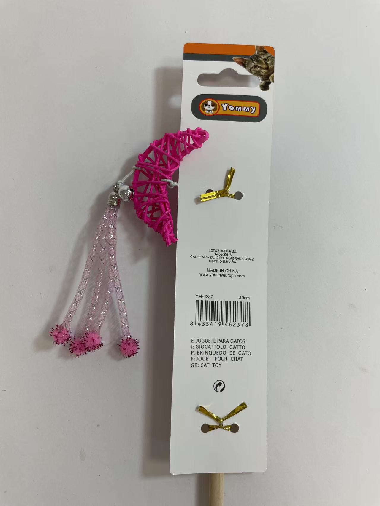 KFX-0279485 Crescent-Shaped Cat Teaser Toy for Engaging Playtime