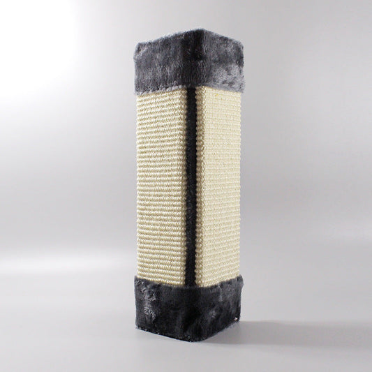 KFX-0284605 Corner Cat Scratch Board - Wall-Mounted Fluff & Sisal Toy, 48cm x 25cm, Beige, Gray, Brown & More