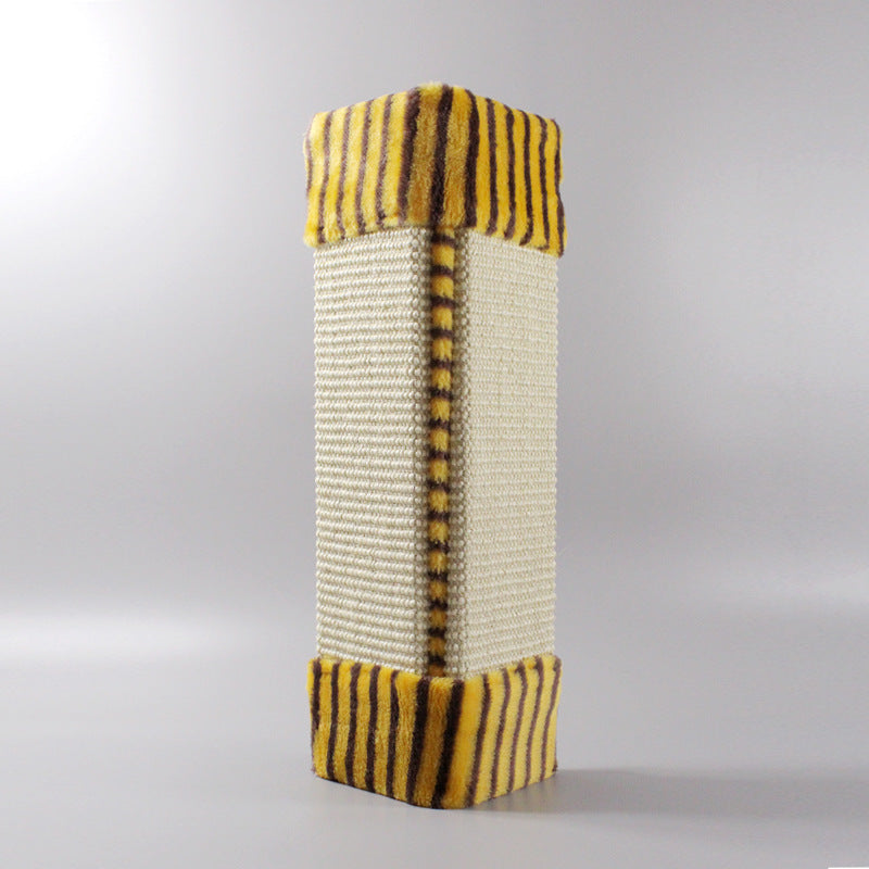 KFX-0284605 Corner Cat Scratch Board - Wall-Mounted Fluff & Sisal Toy, 48cm x 25cm, Beige, Gray, Brown & More