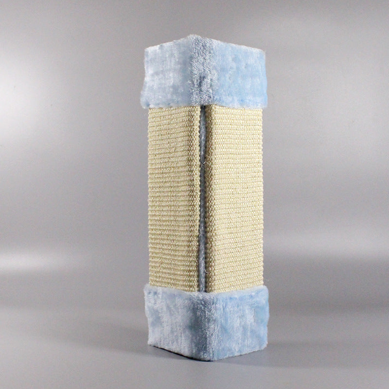 KFX-0284605 Corner Cat Scratch Board - Wall-Mounted Fluff & Sisal Toy, 48cm x 25cm, Beige, Gray, Brown & More