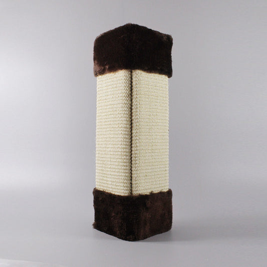 KFX-0284605 Corner Cat Scratch Board - Wall-Mounted Fluff & Sisal Toy, 48cm x 25cm, Beige, Gray, Brown & More