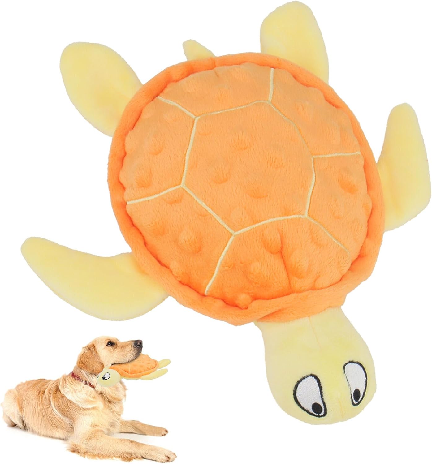 KFX-0285885 Durable Squeaky Sea Turtle Plush Toy for Small Dogs - Interactive Chew Toy for Teething and Anxiety Relief