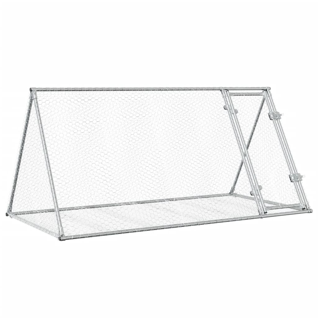KFX-0286013 Spacious Silver Rabbit Hutch Made of Galvanized Steel for Small Animals