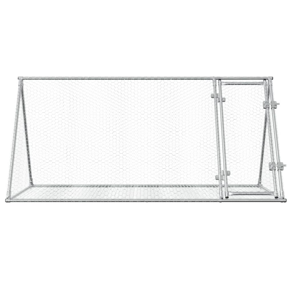 KFX-0286013 Spacious Silver Rabbit Hutch Made of Galvanized Steel for Small Animals