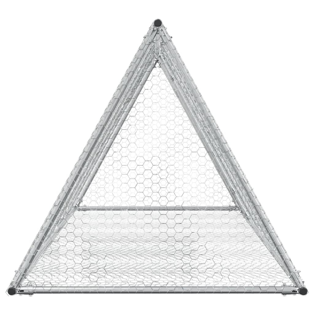 KFX-0286013 Spacious Silver Rabbit Hutch Made of Galvanized Steel for Small Animals