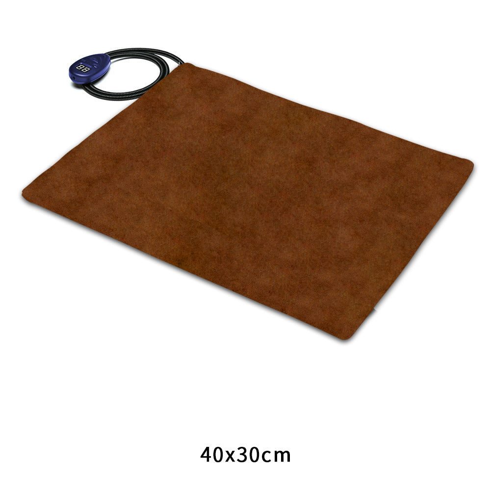 KFX-0286269 Pet Heating Pad 40x30cm with Intelligent Temperature Control, Anti-Scratching Flannel Blanket in Multiple Colors